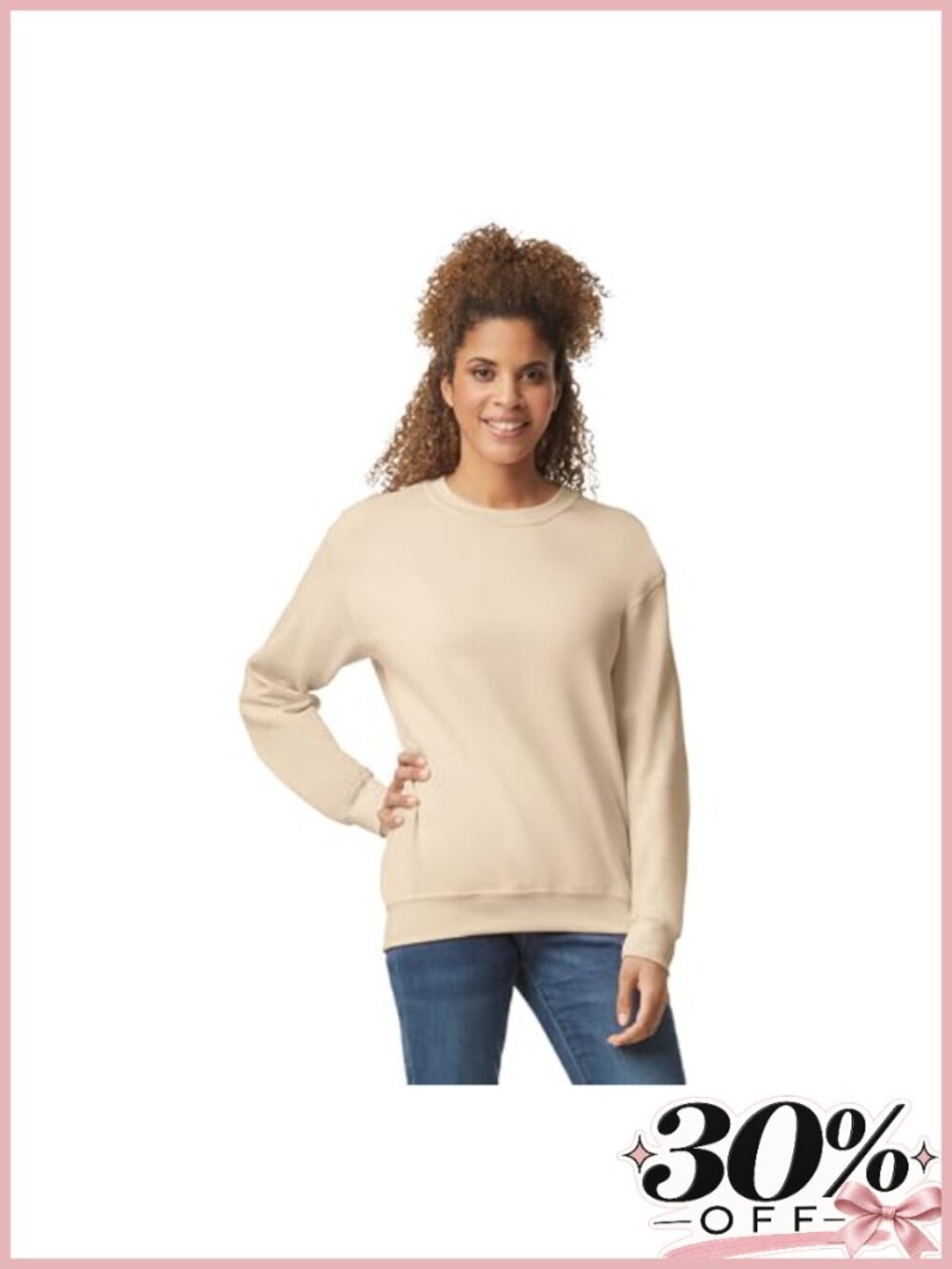 Unisex Fleece Crewneck Sweatshirt Cotton Polyester Blend Pullover
